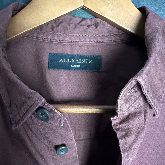 All Saints Hawthorne Ramskull Shirt - Picture 2 of 7